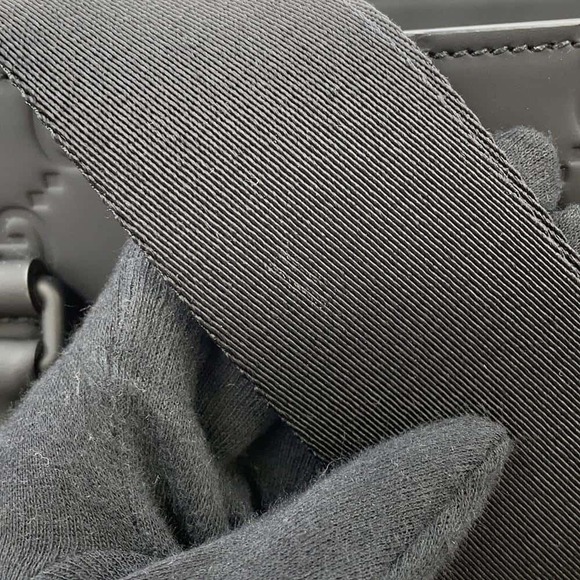 Gucci Rubber Effect Leather Tote Shoulder Bag Black - Picture 13 of 16